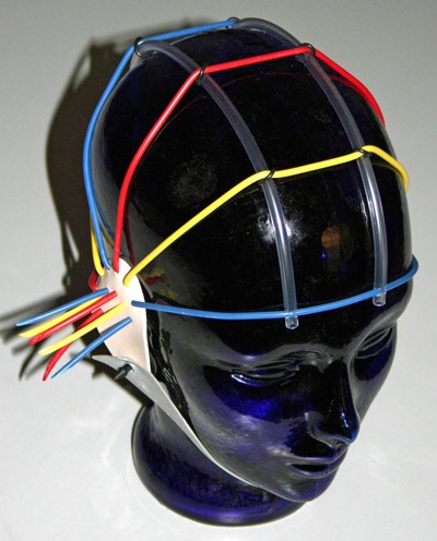 Schwarzer Haube Größe M, bunt